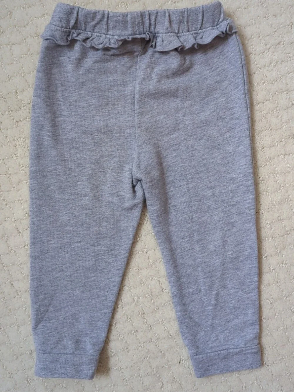 Girls' Cat & Jack Gray Stretch Knit Jogger Pants with Bow 18M